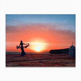 Sunset With A Belly Dancer in Marrakesh Morocco (Africa Series) Canvas Print