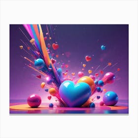 Colorful Heart Creative 48 Canvas Print