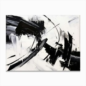 Vibrant Contrasts Abstract Black And White 7 Canvas Print