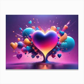 Colorful Heart Creative 44 Canvas Print