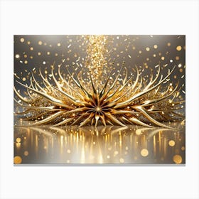 Christmass style sparkling silver gold background 1 Canvas Print