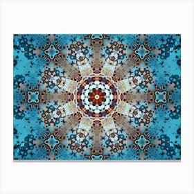Abstraction Mystical Blue Flower Canvas Print