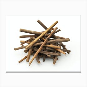 Sticks On A White Background Canvas Print