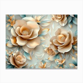 Wallpaper Roses Canvas Print