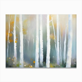 White Birch Forest Canvas Print