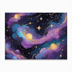 Galaxy Background 1 Canvas Print