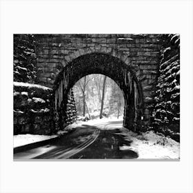 Snow Bridge Canvas Print