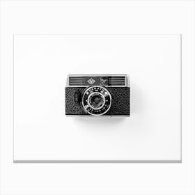Vintage black and white retro Agfa camera art print - film photography by Christa Stroo Photography Canvas Print