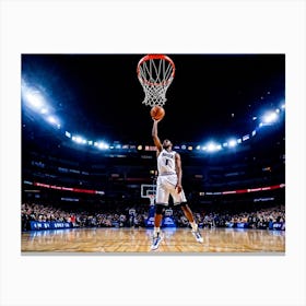 Court Arena Sport Basketball Professional Game Net Ball Point Action Background Man Prof (15) Canvas Print