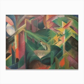 Deer In The Monastery Garden, Franz Marc Canvas Print