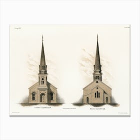 Two Church Steeples Canvas Print