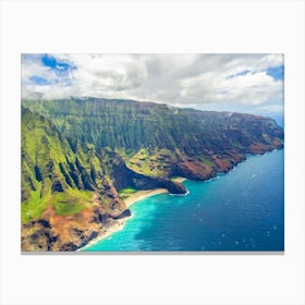 Aerial View Of Kauai Canvas Print