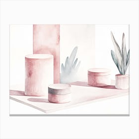 Watercolor Jars 2 Canvas Print