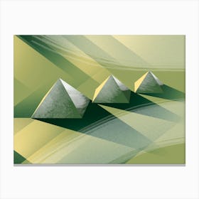 green Pyramids Canvas Print