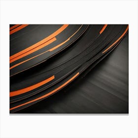 Black And Orange Background Canvas Print