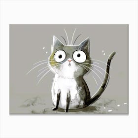 Cat With Big Eyes Canvas Print