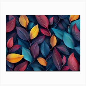 Abstract Leaves 7 Canvas Print