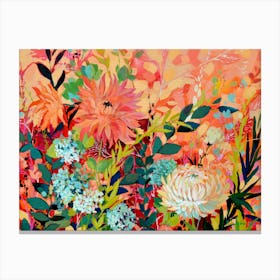 Dahlias Garden Canvas Print