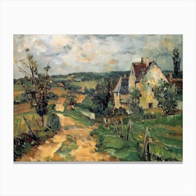 Peaceful Meadows Painting Inspired By Paul Cezanne Canvas Print