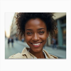 Portrait Of Young African American Woman 1 Canvas Print