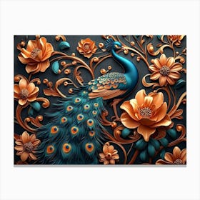 Peacock 32 Canvas Print