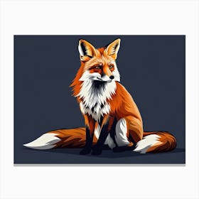 Fox Painting Canvas Print