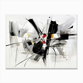 Elegance Abstract Black And White 1 Canvas Print