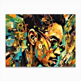 Cool Guy Abstract - Samuel Johnson Inspired 1 Canvas Print