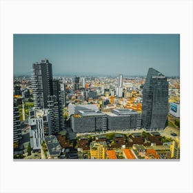 Skyscrapers in Milan. Cityscape Wall Art Canvas Print