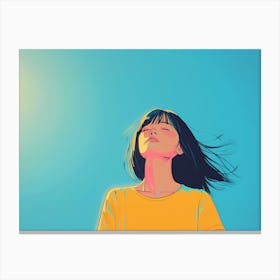 Girl In The Sun Canvas Print