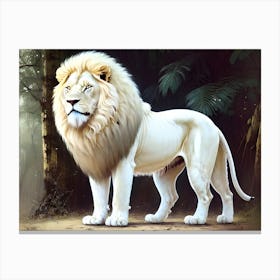 White Lion 9 Canvas Print