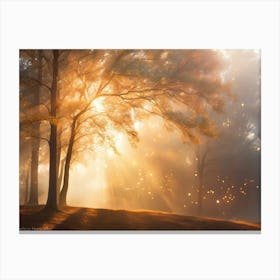 Sunrise In The Forest 2 Canvas Print