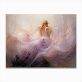 Woman In A Purple Dress Canvas Print