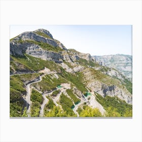 Winding Road In The Mountains of Albania Canvas Print