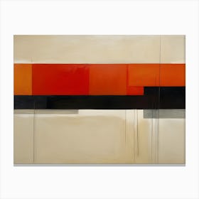 Abstract Composition 'Orange And Black' Canvas Print