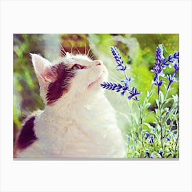 Conferring With The Flowers Canvas Print