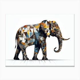 Geometric Elephant 1 Canvas Print