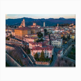 Bergamo Alta Posters Aerial Photography Canvas Print