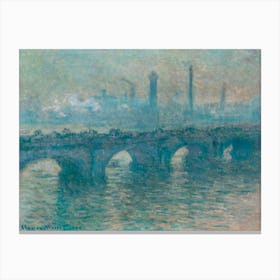 Waterloo Bridge, Gray Weather (1900), Claude Monet Canvas Print