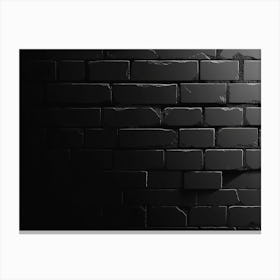 Abstract Black Background with Brick Shadow Texture 1 Canvas Print