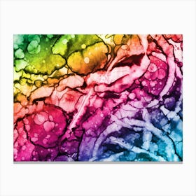 Abstraction Watercolor Colors Of The Rainbow Canvas Print