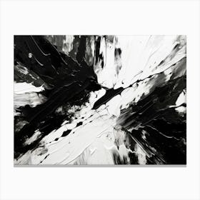 Energy Abstract Black And White 6 Canvas Print
