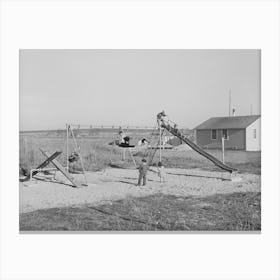 Children At Play At The Fsa (Farm Security Administration) Camp For Farm Families,Caldwell, Idaho By Russell Lee Canvas Print