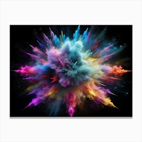 Colorful Powder Explosion 25 Canvas Print