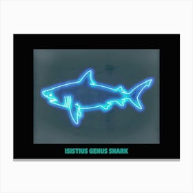 Neon Isistius Genus Shark 2 Poster Canvas Print