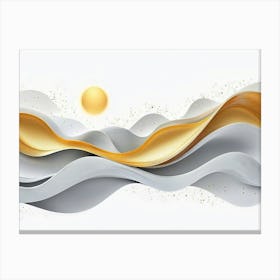 Golden Waves Canvas Print