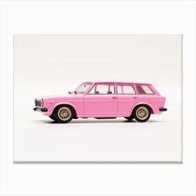 Toy Car 71 Datsun Bluebird 510 Wagon Pink Canvas Print