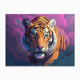 Fantasy Illustration Of A Wild Animal Leopard Canvas Print