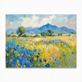 Blue Wildflowers Canvas Print