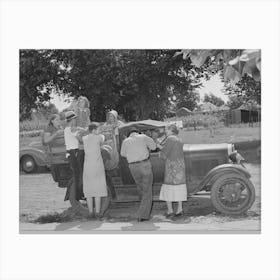 The Elmer Thomas Family At Muskogee Visiting Their Friends To Say Goodbye Before Leaving As Migrants To Californi Canvas Print